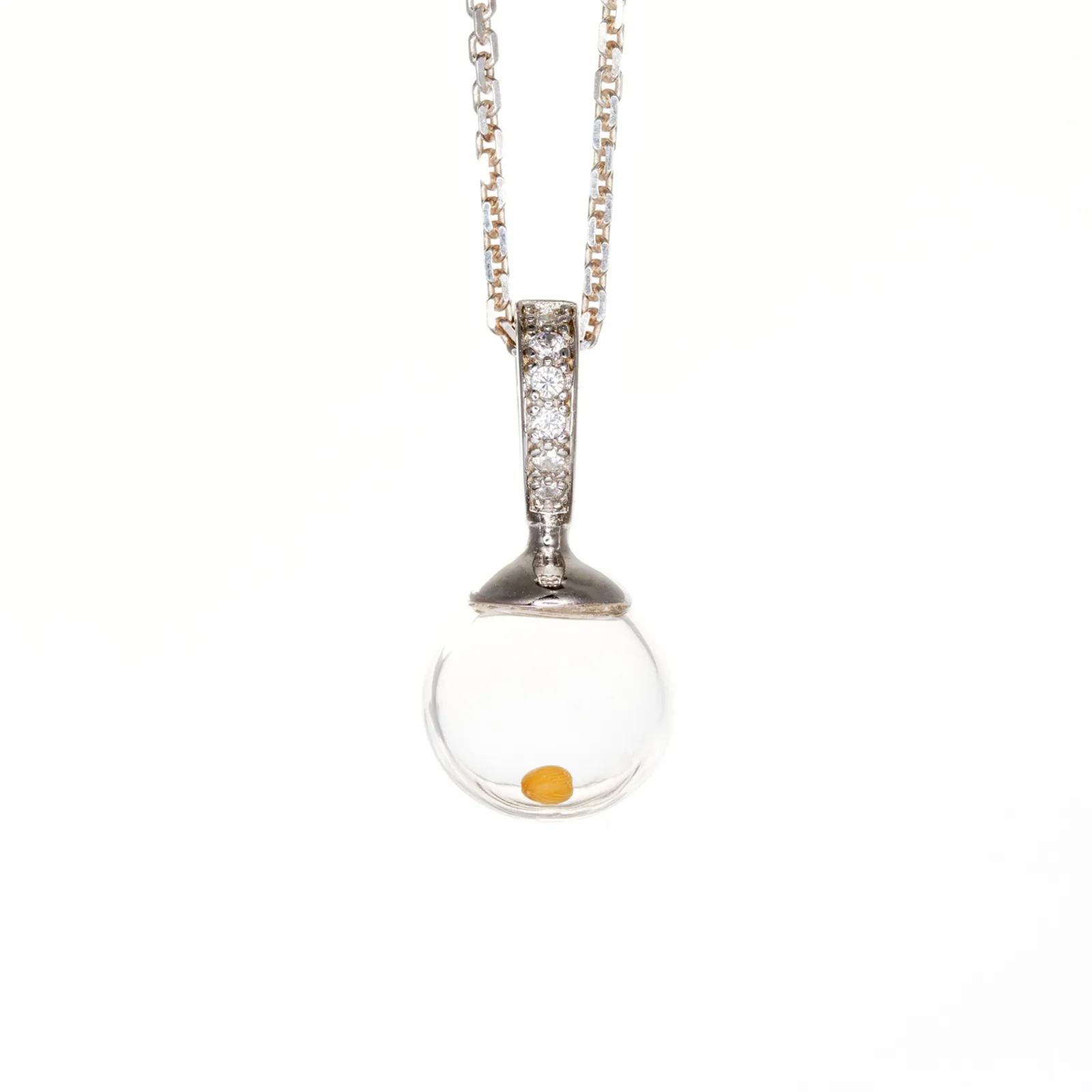Sterling Original Crystal Mustard Seed Necklace