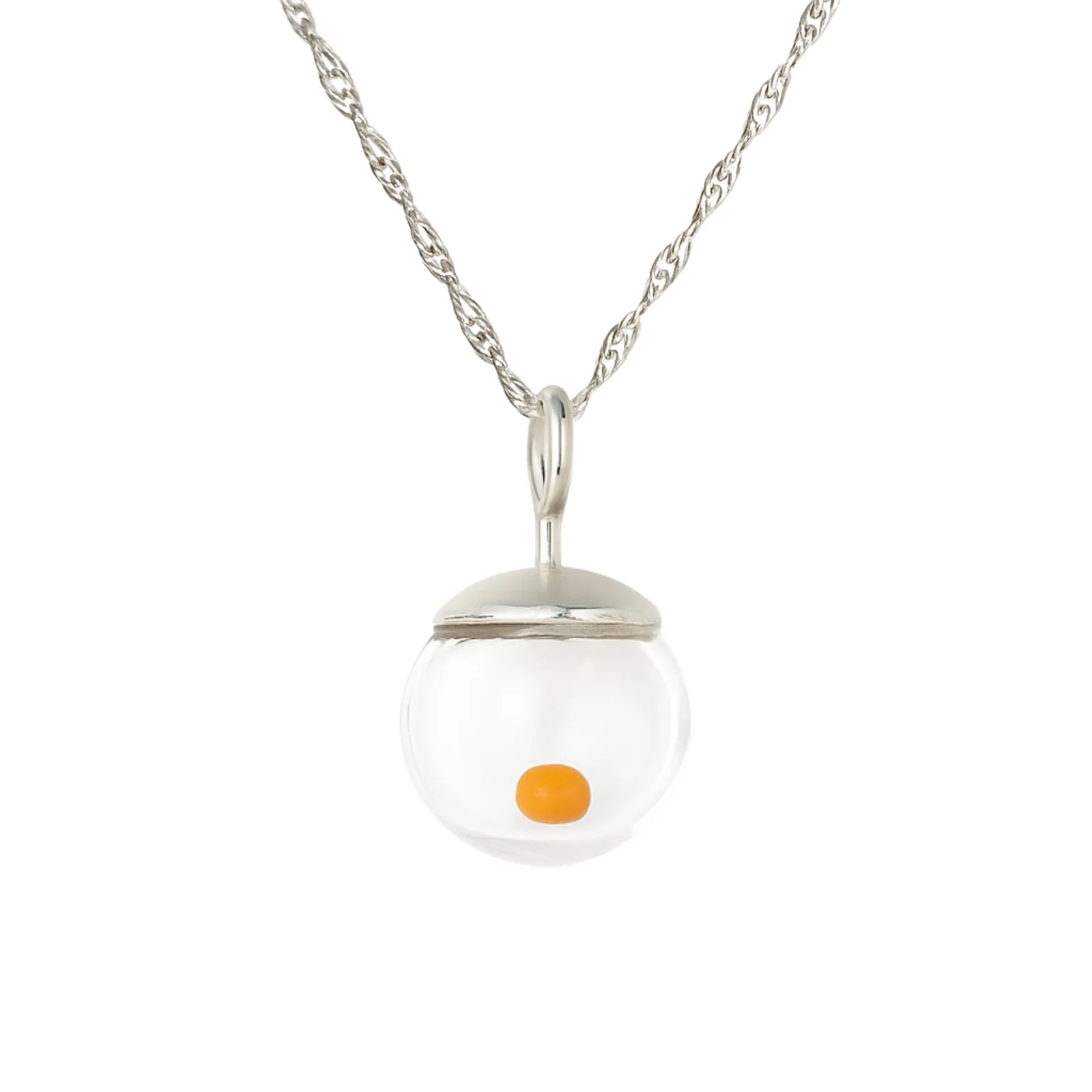 Sterling Regular Mustard Seed Necklace — Singapore Chain