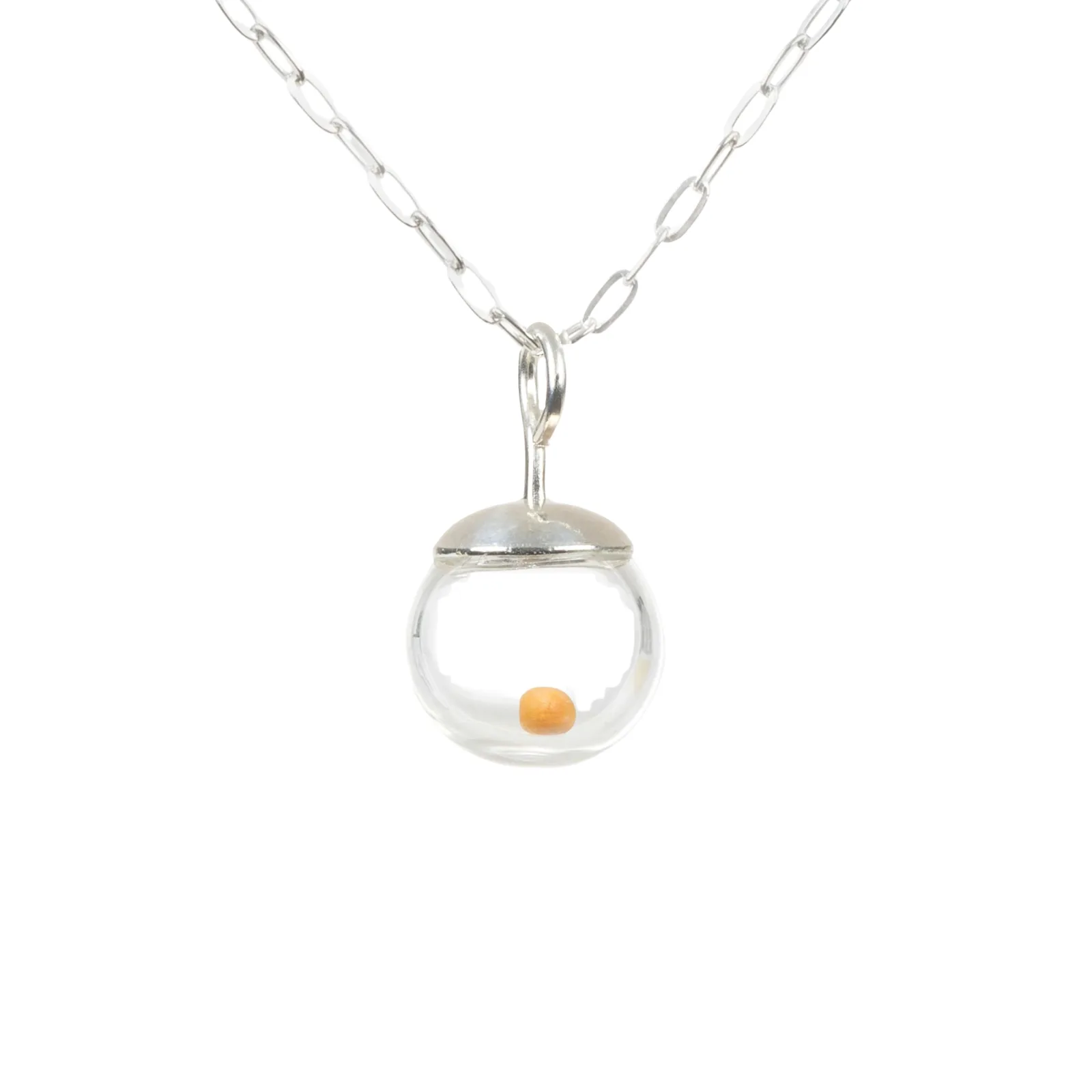 Sterling Tiny Mustard Seed Necklace