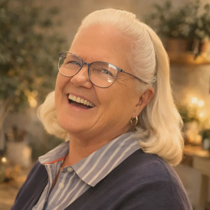 Linda, artist at The Mustard Seed Gallery