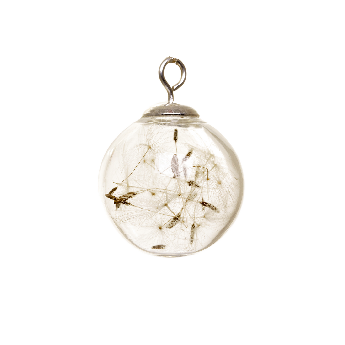 Dandelion Seed Wish CHARM ONLY, hand made botanical wildflower charm in sterling silver