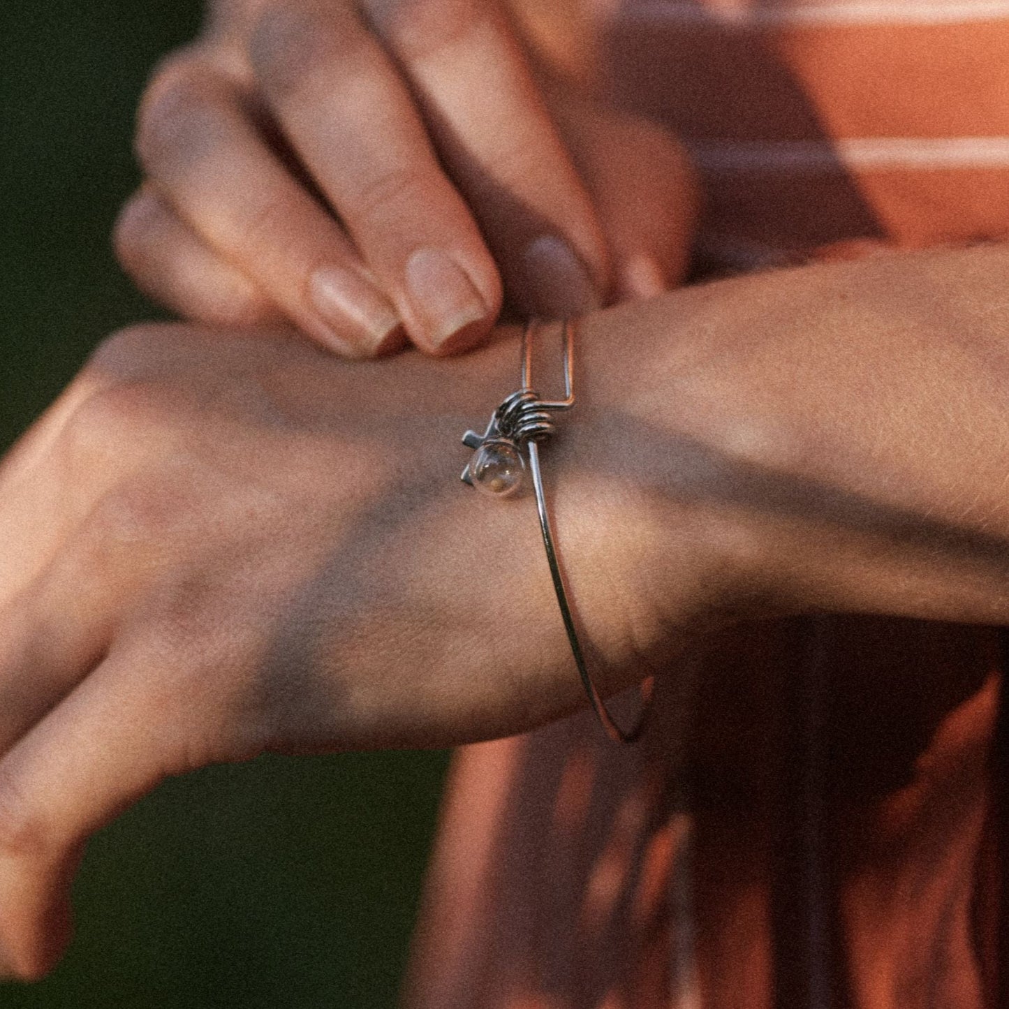 Mustard seed charm bracelet bangle, stainless steel with mustard seed charm and cross charm, faith jewelry, inspiration, encouragement