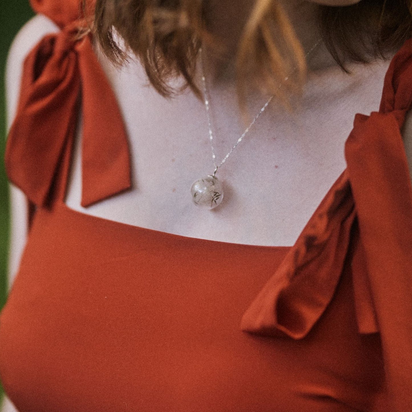 Dandelion seed necklace, Real dandelion, Sterling silver adjustable chain, Gift for her, Spring wardrobe, Wish necklace, botanical necklace, wildflower necklace, Good luck gift