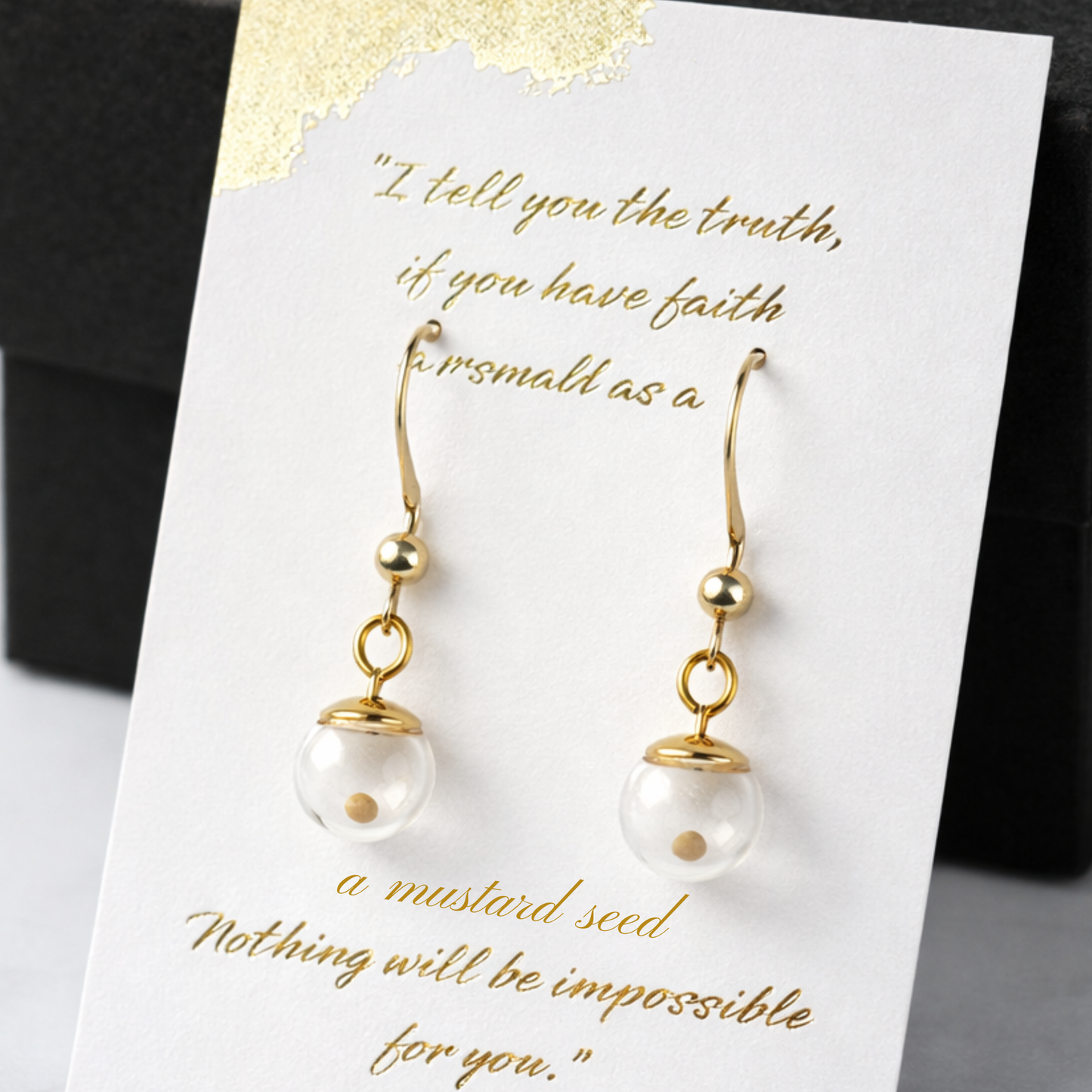Wholesale ~ Gold Mustard Seed Earrings