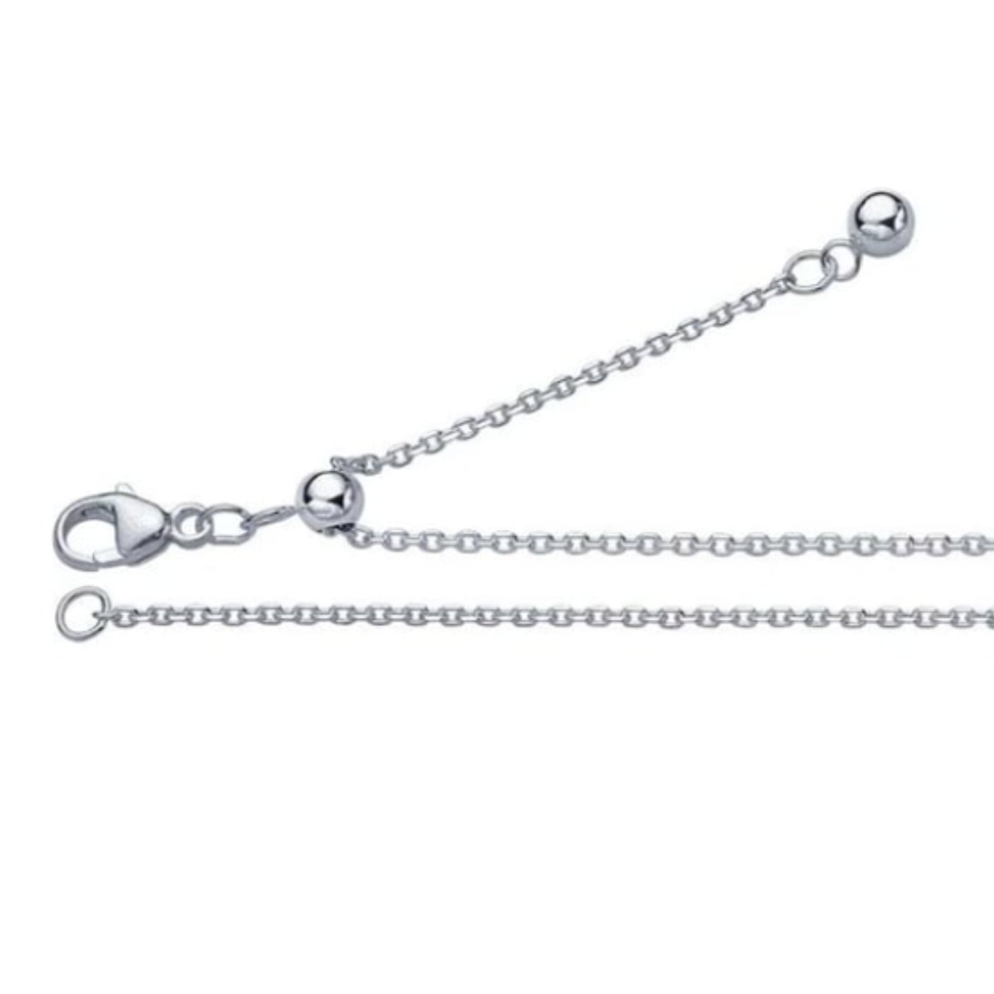 Chain ~ Adjustable sterling beveled cable chain, supply, Mustard Seed necklace replacement chain, 1.2mm 925 sterling, slides to maximum 22"