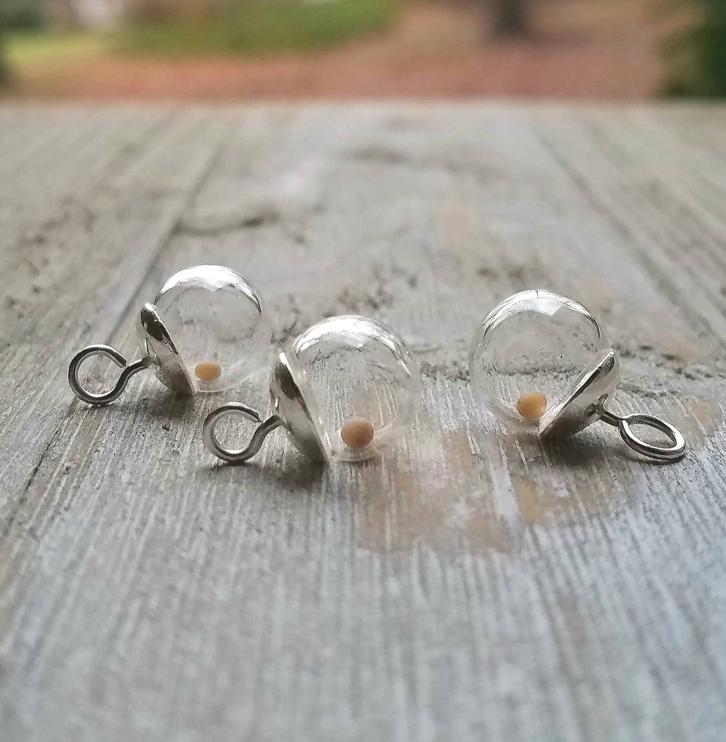 Mustard seed CHARM ONLY, small 8mm, sized for bracelet, bangle, petite necklace, sterling silver, Mother's Day, Baptism, Confirmation, Encouragement