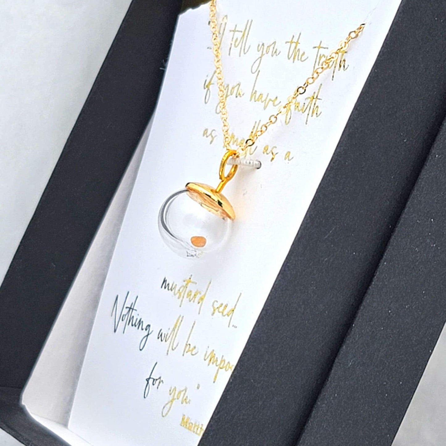 Mustard seed CHARM ONLY, 14k gold, 10mm, Regular size for necklace, Faith, Encouragement, Baptism, Confirmation, Mother's Day, Birthday, Anniversary